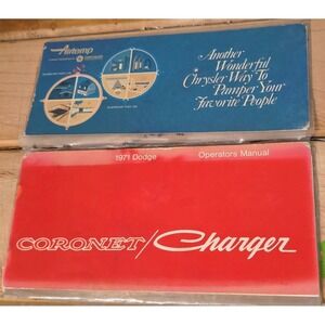 1971 Dodge Coronet Charger Operators Manual 81-270-1255 Vintage Mopar Literature